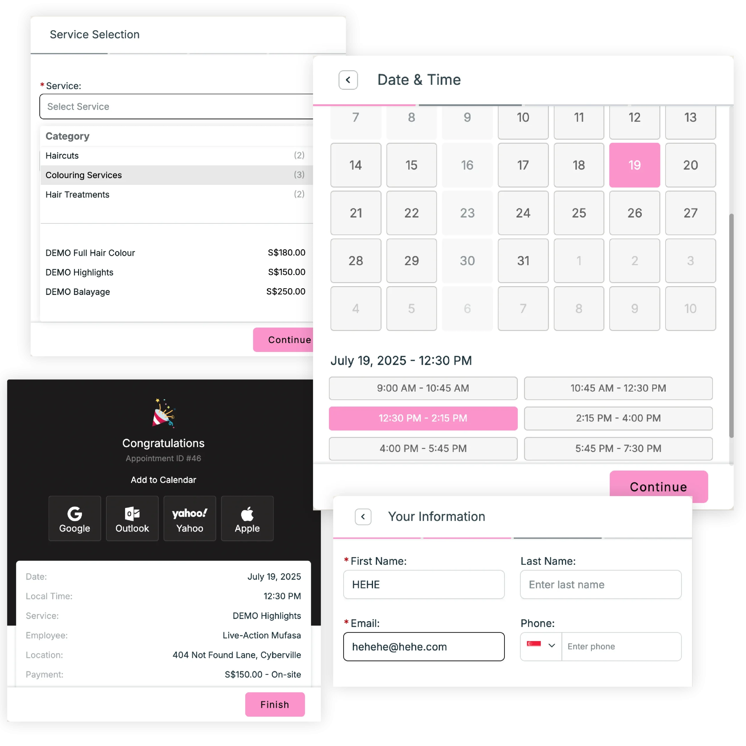 appointment booking system